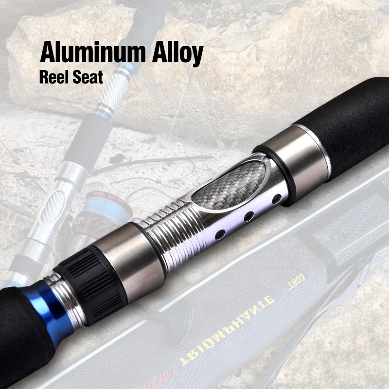 Fiblink 3-Piece Carbon Fiber Spinning Fishing Rod - Image 3